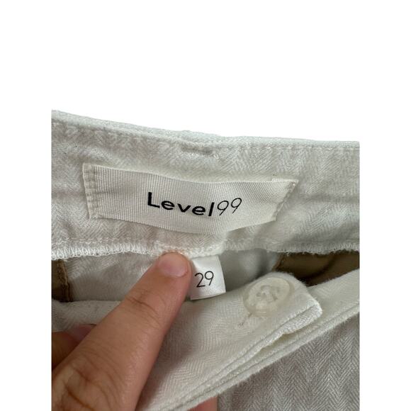 Level 99 white linen cropped pants - Picture 2 of 7